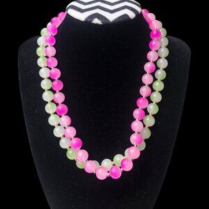 Set of 2 Colorful Beaded Necklaces